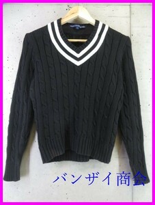 0111b23◆お洒落◆Ralph Lauren ラルフローレン ケーブル編み チルデンニット コットンニットセーター L/ジャケット/ポロシャツ/レディース