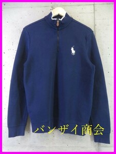 0111b10◆良品です◆Ralph Lauren ラルフローレン【POLO GOLF ポロゴルフ】ハーフジッパー スエットトレーナー S/ポロシャツ/ブルゾン/男性