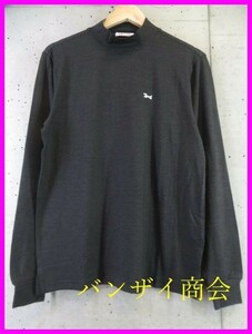 【送料300円可】021c13◆美品です◆吸汗速乾◆VAGIIE バジイエ ストレッチ 長袖ボーダーシャツ 46/日本製/ジャケット/ゴルフ/カットソー