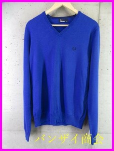 5211b1◆良品です◆FRED PERRY フレッドペリー ニットセーター M/ジャケット/ポロシャツ/スイングトップ/ドリズラー/ハリントン/メンズ男性