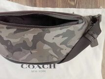 コーチ COACH ウエストバッグ ボディバッグ メンズバッグ レザー ブラック+カモフラ―ジュ メンズ 76845 保存袋付き 新品未使用_画像3