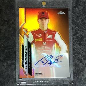 2020 Topps Chrome Formula 1 F1　Mick Schumacher Prema Racing F2　Orange Autographs　 直筆サインカードパラレル　/25枚限定　