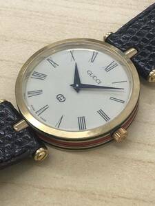 GUCCI グッチ シェリーライン ヴィンテージ 腕時計 クォーツ メンズ ケースサイズ約30mm 電池切れ