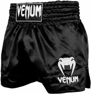 VENUM ムエタイ トランクス MUAY THAI SHORTS CLASSIC ブラック ホワイト キックパンツ ボクシング トランクス 格闘技 Sサイズ