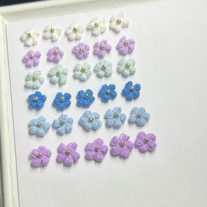 ハンドメイド お花モチーフ30個 素材20