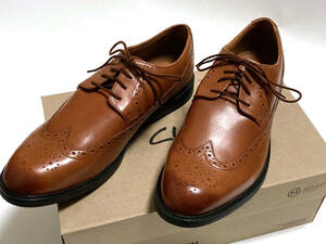 Clarks BECKFIELDLIMIT クラークス ビジネスシューズ ウイングチップ タンブラウン UK7(25.5cm)