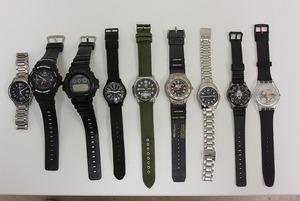 【1円スタート】 ジャンク腕時計おまとめ9点 破損・不動・キズ・汚れあり CASIO・G-SHOCK・CITIZEN・TIMEX他