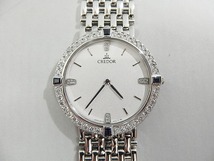 セイコー SEIKO CREDOR/クオーツ/ベゼルダイヤ・サファイア/K18KT シルバー GBAD007/8N70-6080_画像1