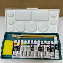 YK7870 ターナー アクリルガッシュ prime set アクリル 絵の具 TURNER ACRYL GOUACHE 筆付　現状品　_画像2