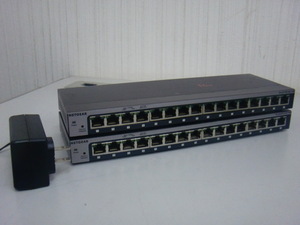 ☆2台セット！NETGEAR Prosafe Plus Switch 16Port Gigabit Switch GS116Ev2！(MID-2322)「60サイズ」☆