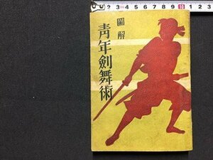 ｓ◆　戦前　図解 青年剣武術　岸田荘一　春江堂　昭和10年 4版　昭和　書き込み有　小本　書籍　当時物　/K60右