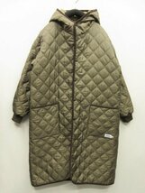 22年 アーメン ARMEN★定価￥37400（税込）★ロゴラベル付　キルティング　フード　コート　サイズ2　QUILTED HOOD COAT_画像1