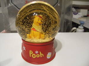 Disney ディズニー Winnie the Pooh くまのプーさん スノードーム 置物 インテリア★クリスマス サンタクロース X'mas ディズニーランド