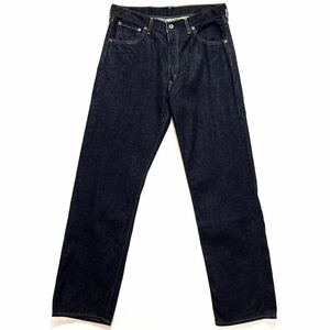 濃紺☆日本製 LEVIS 503 W34L34 ビンテージ ドーナツボタン リーバイス 503 2009年製 イエロー脇割り 革パッチ