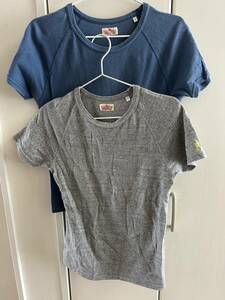 2枚セット ハリウッドランチマーケット ストレッチフライス 半袖Tシャツ サイズ2 M相当 綿95％ ポリウレタン5％ 日本製 ㈱聖林公司