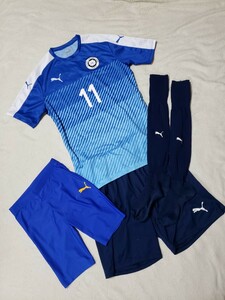 正則高校サッカー部　ユニフォーム　上下セット　支給品　実使用 PUMA　L