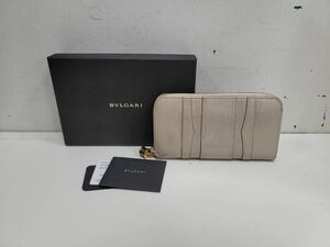 △BVLGARI ブルガリ 財布 長財布 ラウンドファスナー長財布 FG-L15-33771 B-ZERO1 ビーゼロワン MEDIUM ZIPPED WALLET(KS11-153)