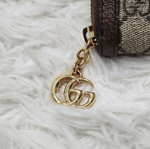 【極美品】【未使用に近い】GUCCI グッチ　ジッピーウォレット　523154　GGキャンバス　シェリーライン　ダブルG　ゴールド金具　男女兼用_画像3