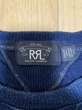 rrl RRLラルフローレン　キルテッド　スウェット トレーナー ネイビー デニム　美品_画像2