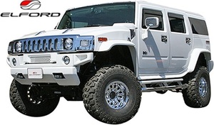 【M’s】 HUMMER ハマー H2 (2002y-2010y) ELFORD オーバーフェンダー Type-1 (6ピース) FRP エルフォード ワイドフェンダー エアロ