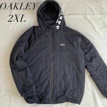 OAKLEY オークリー ダウン ジャケット ドローコード付 2XL ブラック_画像1