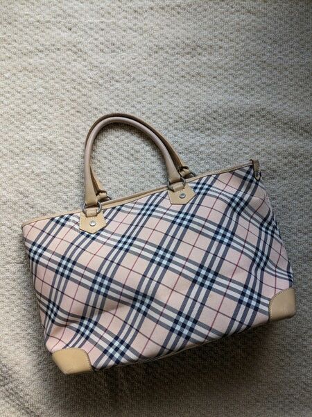 BURBERRY トートバッグピンク　革