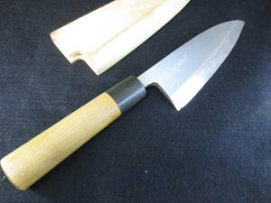 【60164】堺刀司 出刃包丁 和包丁 料理包丁 現状品 刃渡り：約18.5cm