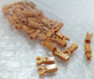 50個　LEGO　レゴ　未組み立て　未使用　パーツ　部品　パールゴールド　パール金　クリップ　大量