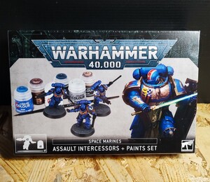 新品 ウォーハンマー 40000 スペースマリーン アサルトインターセッサー ペイントセット ／WARHAMMER 40K SPACEMARINES ペイントセット