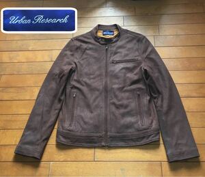 *[ URBAN RESEARCH ]* mountain sheep leather suede leather single rider's jacket * size 40*O722