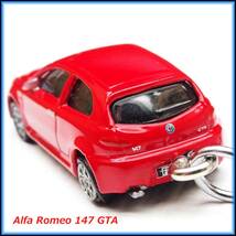 アルファロメオ 147 GTA ミニカー ストラップ キーホルダー マフラー BBS ホイール エアロ スポイラー サス シート ハンドル リップ 車高調_画像2
