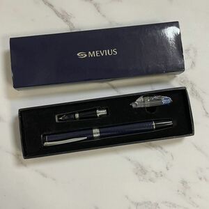 【391】未使用 ケース 説明書付き MEVIUS メビウス 2 in 1 ローラーペン & 万年筆 良品 匿名配送