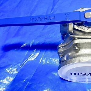 【未使用品】日阪バルブ（HISAKA）100A(4インチ )ステンレス製ボールバルブ フローティング型 フルボア HF5フランジ形の画像6