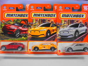 MATCHBOX 2021 フォード マスタング マックE 3台セット ミニカー マッチボックス