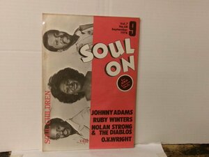 ▲書籍・本 SOUL ON Vol.7 No.68 SEP 1978 SOUL CHILDREN / JOHNNY ADAMS 他 日本リズム＆ブルースF.C.発行◇r51105