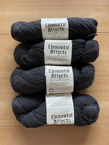 ★新品★海外毛糸 ELEMENTAL AFFECTS CORMO SPORT col. 399 Midnight×4かせ yarnaholic