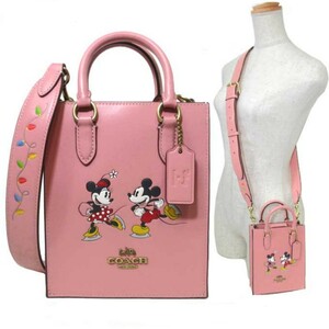 コーチ COACH X DISNEY ミッキー ミニー アイススケートモチーフ ノース/サウス ミニ トート 2WAY CN023 B4OFE レディース