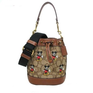 コーチ ショルダーバッグ COACH X DISNEY シグネチャー ミニ デンプシー バケットバッグ 2WAY 斜め掛け CN499 B4R3U レディース