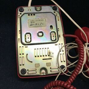 昭和レトロ 電電公社 プッシュ プッシュホン NTT 昭和60年頃 電話 ワインレッド レトロ TEL インテリア 赤色の画像8