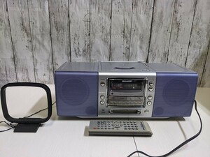 SHARP/シャープ MD CD システム/ラジカセ MD-F230-A リモコン付き 動作品