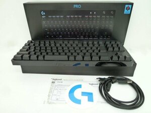 N【大関質店】 中古 キーボード logicool ロジクール PRO ゲーミングキーボード G-PKB-002LN テンキーレス