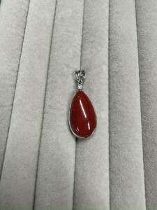 . red .. pendant top platinum diamond pendant top red .. Japan production 