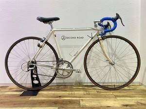 ■中古・希少■1980年代後半 クロモリロードバイク ホワイト SHIMANO 600 2×7s ロードバイク 直接引取歓迎!!