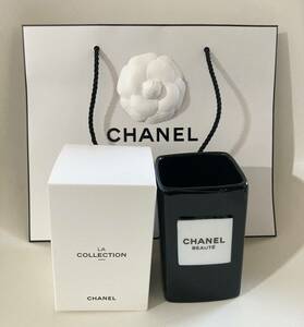 即決 未使用 新品 美品 非売品 ノベルティ 限定 顧客シャネル CHANEL 紙袋付 ブラシ立て 入れ物 カメリア