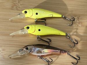 【美品】ラッキークラフト ベビーシャッド シンゴモデル 60sp shingo 3個セット lucky craft baby shad