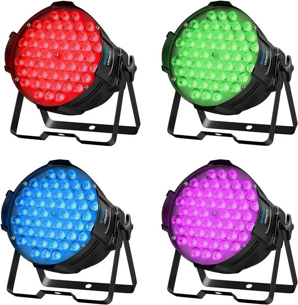 ステージライト 54x3W RGB LED 舞台照明 高輝度 ステージ照明DMX512 3/7CH パーティライト スポットライト パー (LPC007-H) (4個セット)
