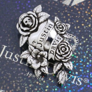  Justin Davis ta toe Energie pendant rare rose flower superior article 