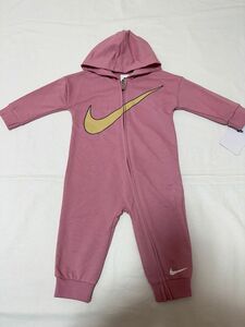 新品　70 NIKE ナイキ　ジップ　ロンパース　カバーオール