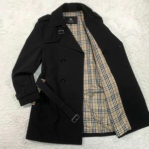 極美品 バーバリー ブラックレーベル トレンチ コート ノバチェック 黒 L BURBERRY BLACKLABEL ジャケット ブルゾン アウター