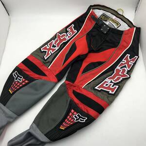 【バイクウェア】★FOXRACING ／ フォックスレーシング★360°　モトクロス　レーシングパンツ　サイズ：32　レッド ／ ブラック　中古美品